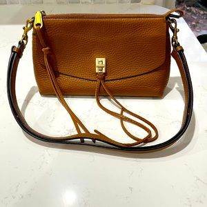 Rebecca Minkoff Brown Darren Top Zip Small Bag VG Condition